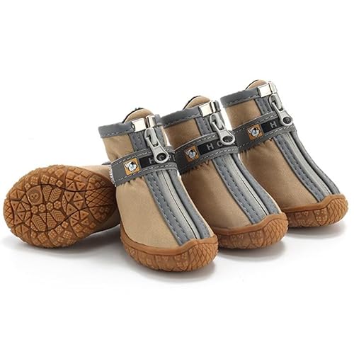 Welpenstiefel Pfotenschutz atmungsaktive Hundeschuhe 4 Stück wasserdicht weich rutschfest Enge Zubehör für Haustiere Welpenstiefel Pfotenschutz atmungsaktive Hundeschuhe 4 Stück wasserdicht weich rutschfest Enge Zubehör für Haustiere von yeeplant