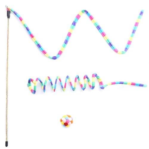 yeeplant 3 Stück elastische unterhaltsame Tierspielzeuge, interaktives Spielzeug, Zauberstab, Ball, Teaser, lustig, Kunststoff, buntes Katzenspielzeug yeeplant 3 Stück elastische unterhaltsame Tierspielzeuge, interaktives Spielzeug, Zauberstab, Ball, Teaser, lustig, Kunststoff, buntes Katzenspielzeug von yeeplant