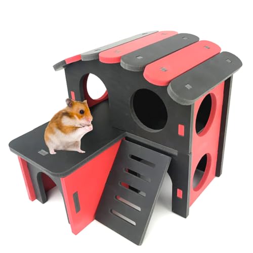 yeeplant Abnehmbares, doppellagiges Hamsterhaus, lustiges Übungsversteck leicht, hitzebeständig, Kleintiere, zum Schlafen, DIY, Kunststoff yeeplant Abnehmbares, doppellagiges Hamsterhaus, lustiges Übungsversteck leicht, hitzebeständig, Kleintiere, zum Schlafen, DIY, Kunststoff von yeeplant