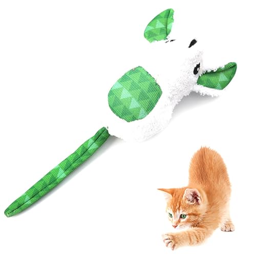 yeeplant Adorable Kitten Play Toy Soft Funny Cute Plush Interactive Biting Toy Pet Mouse Decorative Reusable Toy Cat von yeeplant