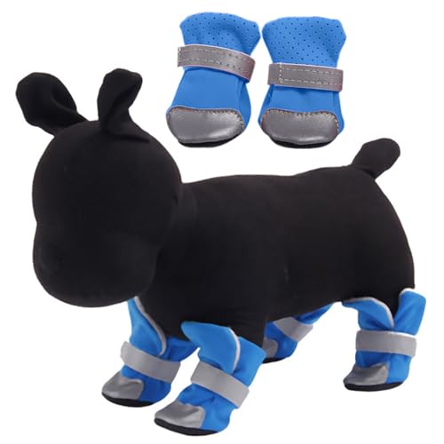 yeeplant Atmungsaktive rutschfeste Sommerschuhe für Haustiere, weich, waschbar, einzigartige Hunde-/Welpenpfotenschuhe, 4 Stück yeeplant Atmungsaktive rutschfeste Sommerschuhe für Haustiere, weich, waschbar, einzigartige Hunde-/Welpenpfotenschuhe, 4 Stück von yeeplant