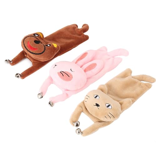 yeeplant Cartoon-Kauspielzeug mit Glocke – Kätzchen-Spielspielzeug, Bär, Tier, Kaninchen, weich, tragbar, mittelgroß, klein, für Katzenminze, 3 Stück yeeplant Cartoon-Kauspielzeug mit Glocke – Kätzchen-Spielspielzeug, Bär, Tier, Kaninchen, weich, tragbar, mittelgroß, klein, für Katzenminze, 3 Stück von yeeplant