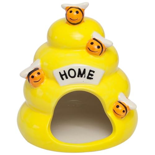yeeplant Cooles Cartoon-Keramikversteck für Hamster: entzückendes dekoratives Hausbett für Mäuse, Rennmäuse und Kleintiere mit bezauberndem Sommerdesign von yeeplant