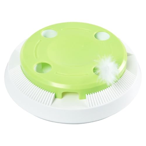 yeeplant Elektronisches Katzenspielzeug für Indoor-Spiele, abnehmbar, rund, automatisch, mit falscher Feder, aus Kunststoff yeeplant Elektronisches Katzenspielzeug für Indoor-Spiele, abnehmbar, rund, automatisch, mit falscher Feder, aus Kunststoff von yeeplant