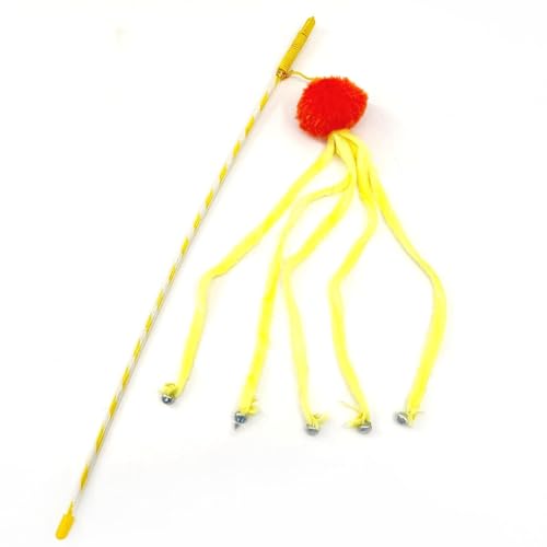 yeeplant Fangkätzchen-Spielstab, Katze, weich, bissfest, interaktiv, langer Kunststoffstab, selbstunterhaltsamer Katzen-Teaser yeeplant Fangkätzchen-Spielstab, Katze, weich, bissfest, interaktiv, langer Kunststoffstab, selbstunterhaltsamer Katzen-Teaser von yeeplant