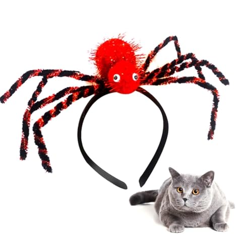 yeeplant Halloween-Haarreifen für Haustiere, lustiges Festival, Spinnen-Design, rutschfeste Hunde- und Katzenkopfbedeckung yeeplant Halloween-Haarreifen für Haustiere, lustiges Festival, Spinnen-Design, rutschfeste Hunde- und Katzenkopfbedeckung von yeeplant
