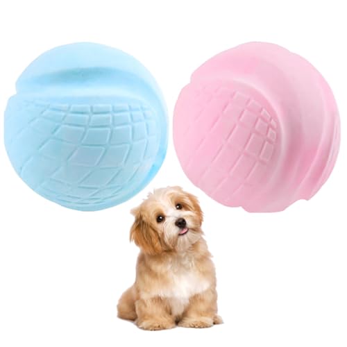 yeeplant Hundespielzeugball aus Gummi: Entzückendes Tier-Apportierspielzeug, lustig, tragbar, interaktiv, weich für Hunde, niedlich, 2 Stück von yeeplant