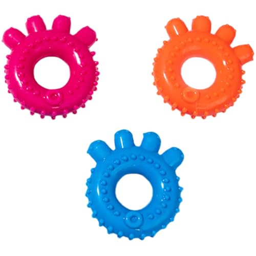 yeeplant Kauspielzeug aus Gummi für Hunde, 3 Stück, Zahnpflege, lustig, klein, langlebig, interaktives Training, tragbares Hundebeißspielzeug von yeeplant