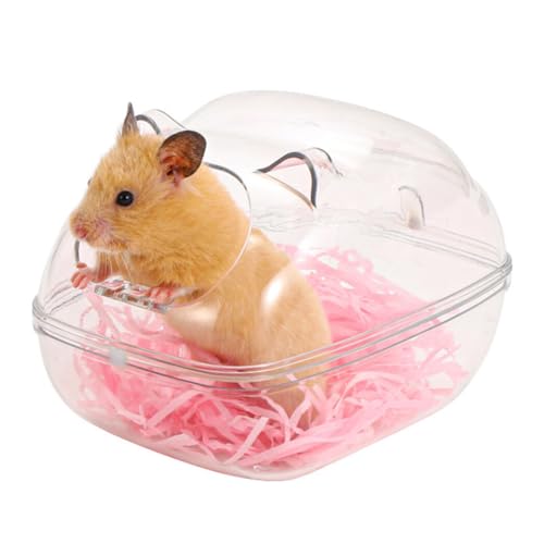 yeeplant Mini-Badehaus für Kleintiere, abnehmbar, transparent, Kunststoff, für Hamster, Toilette, Ecke, Zwergbox von yeeplant
