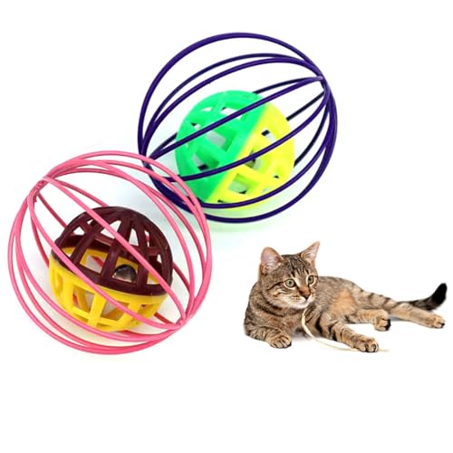 yeeplant Niedliches, lustiges tragbares Kätzchen-Spielzeug: Kunststoff-Spielglocke, Ball, Tiertraining, interaktives Drahtspielzeug, 2 Stück yeeplant Niedliches, lustiges tragbares Kätzchen-Spielzeug: Kunststoff-Spielglocke, Ball, Tiertraining, interaktives Drahtspielzeug, 2 Stück von yeeplant