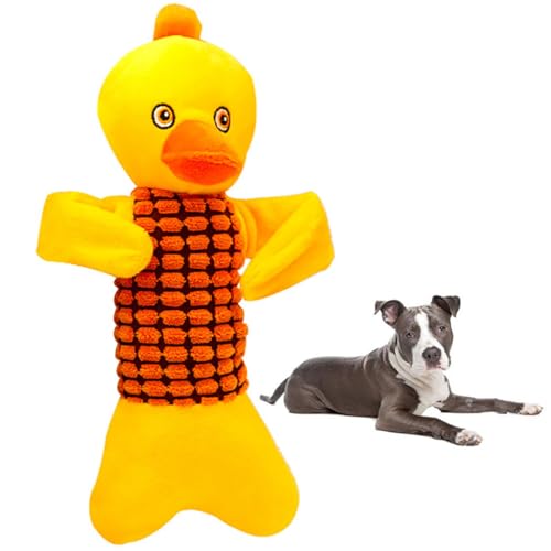 yeeplant Plüschente Kauspielzeug für Hunde - Lustiges, weiches und tragbares Quietschspielzeug für interaktives Spielen und aggressive Kauer von yeeplant
