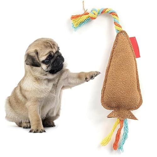 yeeplant Quietschendes Spielzeug für Welpen, Knochenzahnreinigung, interaktiv, strapazierfähig, lustiges Lederimitat, Kauspielzeug für Hunde von yeeplant