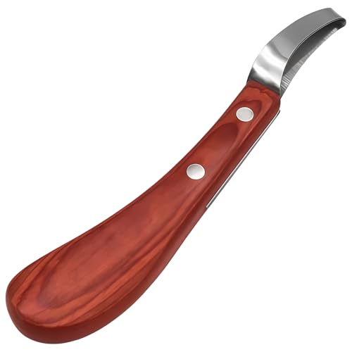 yeeplant Schaf, Pferde, Ziegen geeignet, scharf und langlebig, Hufschneidemesser aus Edelstahl für Huffschmesser mit gebogener Klinge, ergonomischer Griff yeeplant Schaf, Pferde, Ziegen geeignet, scharf und langlebig, Hufschneidemesser aus Edelstahl für Huffschmesser mit gebogener Klinge, ergonomischer Griff von yeeplant