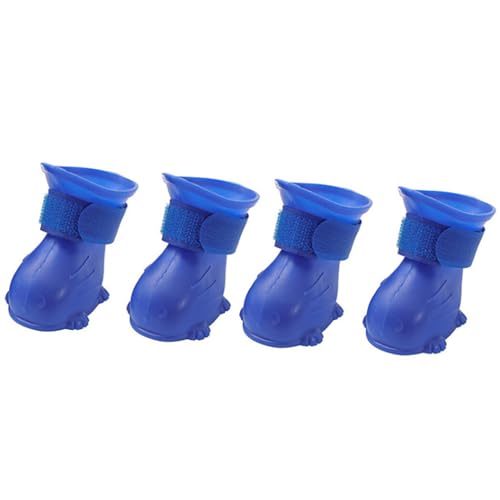 yeeplant Schützende Welpenschuhe, rutschfest, leicht, wasserdicht, Silikon, 4 Stück, Haustierpfotenschutz, dekorativ yeeplant Schützende Welpenschuhe, rutschfest, leicht, wasserdicht, Silikon, 4 Stück, Haustierpfotenschutz, dekorativ von yeeplant