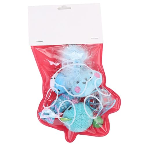 yeeplant Tragbares 6-teiliges weiches wiederverwendbares Kätzchen-Spielzeug-Set – lustiges Weihnachtsspiel und Training, Katzenkauspielzeug zum Spielen yeeplant Tragbares 6-teiliges weiches wiederverwendbares Kätzchen-Spielzeug-Set – lustiges Weihnachtsspiel und Training, Katzenkauspielzeug zum Spielen von yeeplant