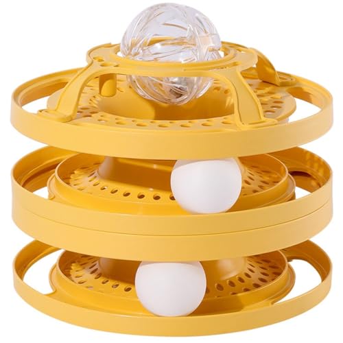 yeeplant 【Training und Übung Spaß 3-stufiges beleuchtetes Katzenrollenspielzeug】Niedliches interaktives Indoor-Katzenballspielzeug zum Jagen yeeplant 【Training und Übung Spaß 3-stufiges beleuchtetes Katzenrollenspielzeug】Niedliches interaktives Indoor-Katzenballspielzeug zum Jagen von yeeplant