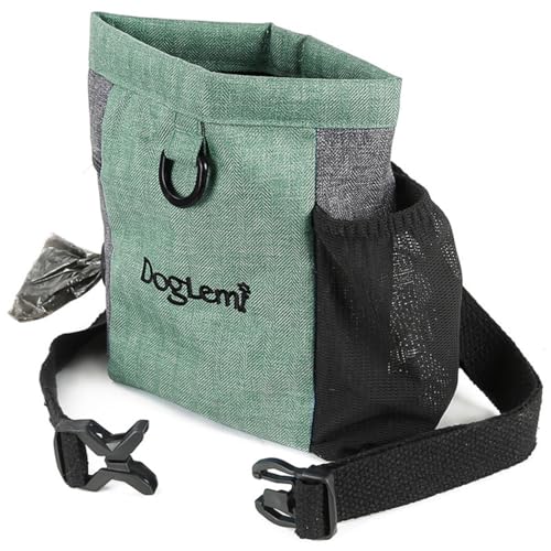 yeeplant Vielseitige Leckerli-Tasche aus Nylon mit großer Kapazität – spritzwassergeschützte Umhängetasche und Hüfttasche für das Training von Haustieren im Freien von yeeplant