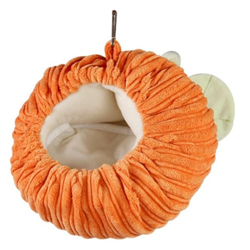 yeeplant Warmes Hamsternest zum Aufhängen mit Kürbis Design - Winter Obst Baumwolle Bett für Kleintiere von yeeplant