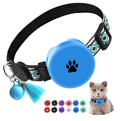 Airtag Katzenhalsband, Apple Air Tag Katzenhalsband (blau1) von yiliuoer