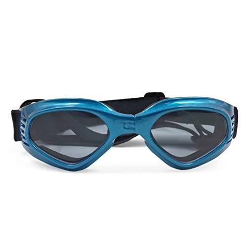 Hundebrille, UV-Schutz, Haustierbrille, wasserdicht, winddicht, Augenschutz für Katzen, kleine Hunde, blau von yinbaoer