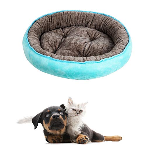 yinbaoer Haustierbetten für Hunde, rund, groß, waschbar, bequem, waschbar, tragbar, für kleine Katzen und Hunde, blau, XL von yinbaoer