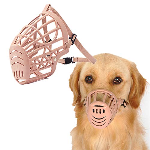 yinbaoer Kleiner Maulkorb für Hunde, Maulkorb für Hunde, Maulkorb für Hunde, zum Vermeiden von Kauen, für kleine Hunde, beige, Größe 4 von yinbaoer