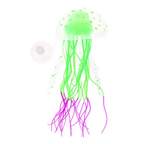 yinuiousory Aquarium-Ornament, fluoreszierende Quallen-Dekoration, leuchtendes Silikon, künstlich von yinuiousory