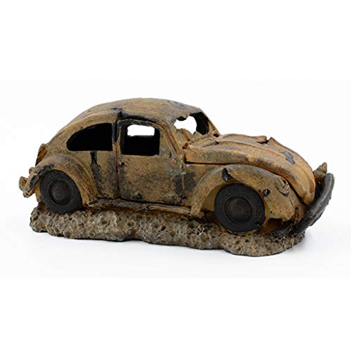 yinuiousory Auto Wrack Aquarium Dekor Harz Dekoration Wasser Panzer Landschaft Ornament von rusepin