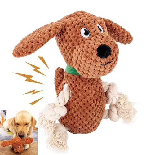Hundespielzeug, quietschendes Plüschspielzeug für große Hunde, niedlich, unzerstörbar, gefülltes Kauspielzeug, Hundegeburtstagsgeschenke von yoiwqueoh