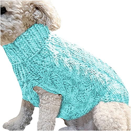 yruphome Hunde Pullover Hunde Rollkragen Strickpullover Winter Warme Hundepullover Hundepyjama Haustier Pullover Hundepulli Bequem Haustierkleidung FüR Kleine MittelgroßE Hunde Und Katzen von yruphome