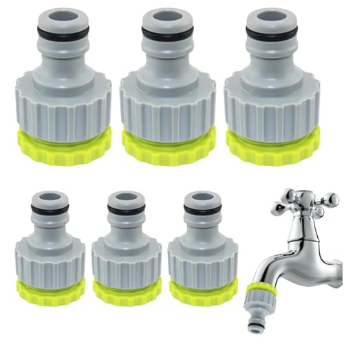 yufana 6-Teiliger Gartenschlauch Anschluss, Wasserhahnanschluss, Schlauchverbinder, Schlauchanschluss Kupplung 1/2 Zoll, 2-In-1-Gartenanschluss, Schlauchverbindungskit FüR GartenbewäSserung yufana 6-Teiliger Gartenschlauch Anschluss, Wasserhahnanschluss, Schlauchverbinder, Schlauchanschluss Kupplung 1/2 Zoll, 2-In-1-Gartenanschluss, Schlauchverbindungskit FüR GartenbewäSserung von yufana