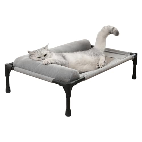 yupeuooe Erhöhte Hundebete, Hundebettbett | Hundehammockelbett mit Kissen und atmungsaktivem Netz - Abnehmbare waschbare Haustiermöbel für Cat Camping Traving Training Home Lawn Ground yupeuooe Erhöhte Hundebete, Hundebettbett | Hundehammockelbett mit Kissen und atmungsaktivem Netz - Abnehmbare waschbare Haustiermöbel für Cat Camping Traving Training Home Lawn Ground von yupeuooe