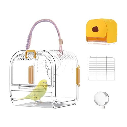 yupeuooe Großer Vogelkäfig, Vogelkäfig,Seilennest mit leichtem Pull-Out-Tablett - Tragbarer Vogelversorgung Zubehör Lebensraum für Cockatiels Brudel Lovebirds von yupeuooe