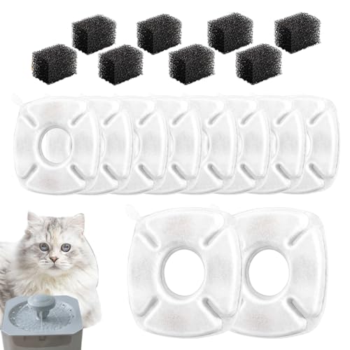 yupeuooe Katzenbrunnen Ersatzfilter,Wasserbrunnen Filterpatronen | Passgenaue Trinkaccessoires Für Täglichen Hydrationsbedarf von yupeuooe