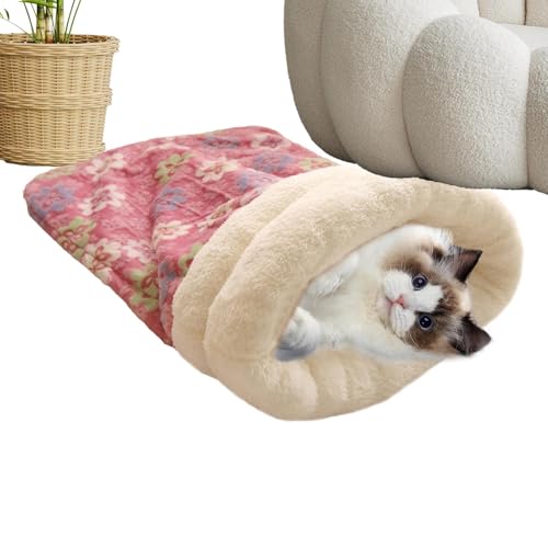 yupeuooe Katzenschlafsack, warmer Haustierschlafsack – warmer Plüsch-Katzensack, warmes Katzenbett, Kätzchen- und Welpenbett, Höhlenschlafsack yupeuooe Katzenschlafsack, warmer Haustierschlafsack – warmer Plüsch-Katzensack, warmes Katzenbett, Kätzchen- und Welpenbett, Höhlenschlafsack von yupeuooe