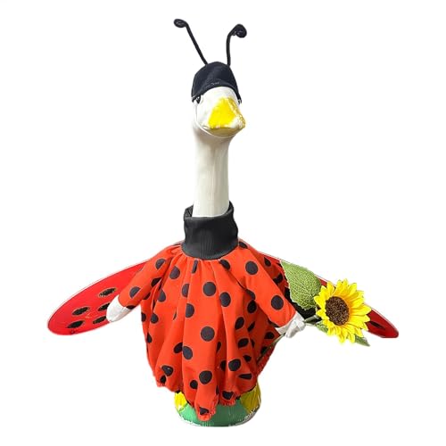 yupeuooe Rasengänse-Kleidung | Gänse-Figurenkostüm, geflügeltes Tierstil, Kleidungsstück für 58,4 cm Zement, Goosey, Outdoor-Statue, Terrasse, Hof, Rasenkunst von yupeuooe