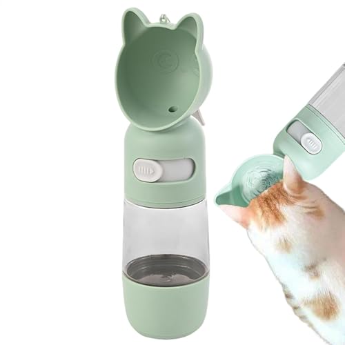 yupeuooe Tragbare Hunde-Wasserflasche, auslaufsicherer Wasserkocher, Trink-Futterspender mit Futterbehälter, Haustierbedarf für den Außenbereich von yupeuooe