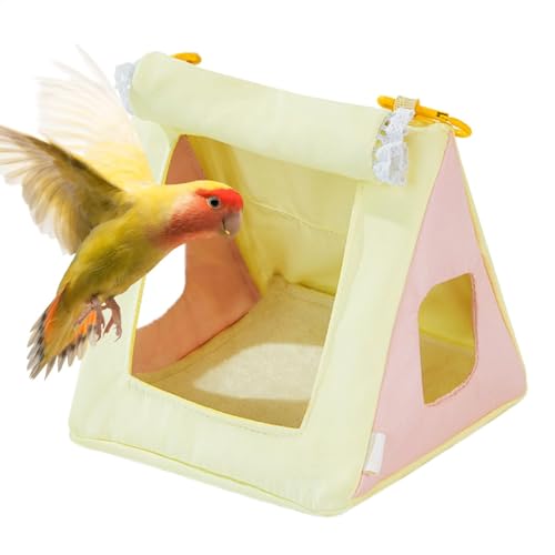yupeuooe Vogelhängematte, Vogelnest für Käfig | Cockatiel Hut Bird Hängematte für Käfig,Vier Jahreszeiten Shotet House Accessoires für Wellensittiche, Lovebird, von yupeuooe
