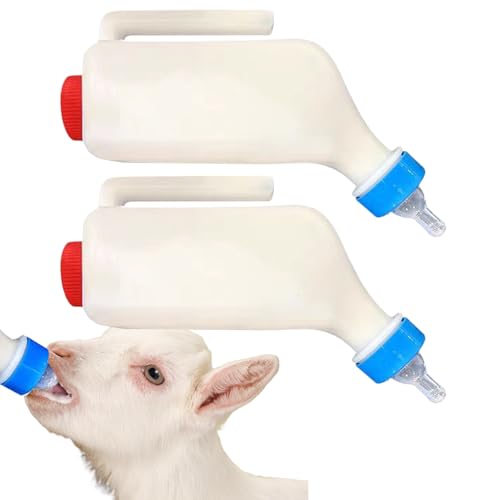 yupeuooe Ziegenfütterungsflaschen - Zwei Flaschen Zum Füttern Von Lämmern,Zubehör Für Haustierzucht Mit Skala Und Griff Für Ziege Kuh Schaf Welpe yupeuooe Ziegenfütterungsflaschen - Zwei Flaschen Zum Füttern Von Lämmern,Zubehör Für Haustierzucht Mit Skala Und Griff Für Ziege Kuh Schaf Welpe von yupeuooe