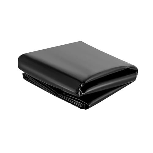 yurstcggh Gartenteich Teichplane,Teichmembran,große Fischteichfolie,Schwarz HDPE Teichfolien Schwerlast,Fisch Teichmembran,für Fischteiche,Brunnen,Wassergarten und Wasserfall 5×11m Dicke:0,2mm von yurstcggh
