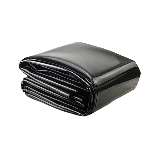 yurstcggh Schwarz HDPE Teichfolien Schwerlast,Gartenteich Teichplane,Teichmembran,Schwarz Wasserdicht Fischteichfolie,Wassergarten Fisch Teichmembran,Für Kleine Teiche 2×4m von yurstcggh