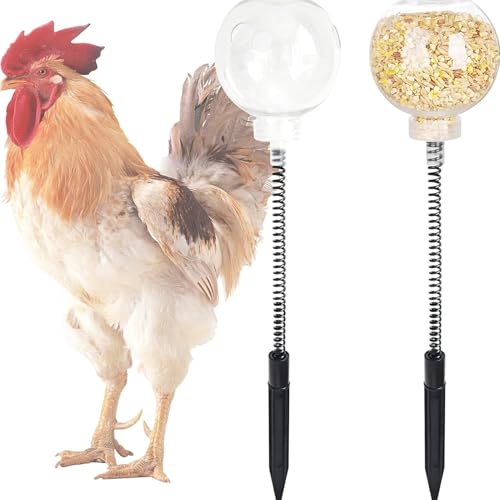 yuwqqoajv 2 Stück Coop Interactive Slow Feeder Toy Chicken Enrichment Essential Chicken Enrichment Lustiges Coop Zubehör Geflügel von yuwqqoajv