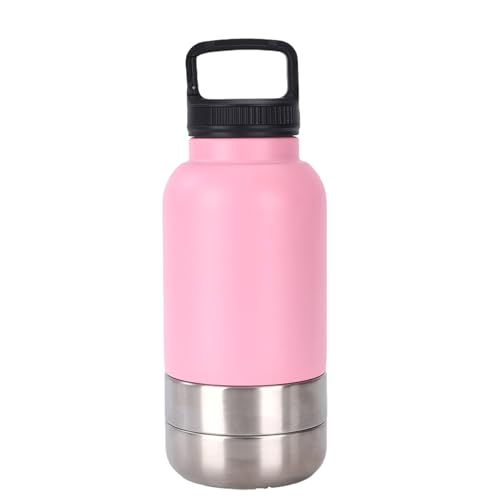 yuwqqoajv Tragbare Hundewasserflasche, unverzichtbare Ausrüstung zum Wandern und Camping mit pelzigem Freund, tragbarer Wassernapf aus Metall für Hunde, C von yuwqqoajv