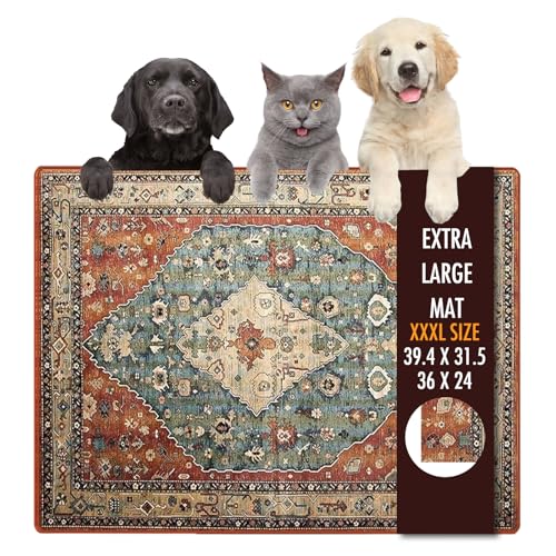 Hundefuttermatte, 100,1 x 80 cm, größte saugfähige Hundematte für Futter und Wasser, rutschfeste Katzennapfmatte, keine Flecken, schnell trocknend, für Haustierwasserspender, Haustierbedarf für Hundefuttermatte, 100,1 x 80 cm, größte saugfähige Hundematte für Futter und Wasser, rutschfeste Katzennapfmatte, keine Flecken, schnell trocknend, für Haustierwasserspender, Haustierbedarf für von yuzshin