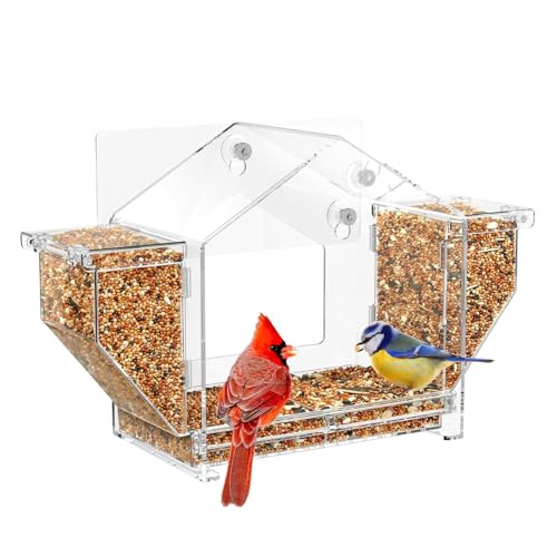 Vogelhäuschen Für Fenster, Transparent Fenster Vogelhäuschen Vogelfutterstation, Vogelhaus Fensterscheibe Mit Saugnäpfen, Für Wildvögel, Finken, Kardinal, Bluebirds Vogelhäuschen Für Fenster, Transparent Fenster Vogelhäuschen Vogelfutterstation, Vogelhaus Fensterscheibe Mit Saugnäpfen, Für Wildvögel, Finken, Kardinal, Bluebirds von yybng