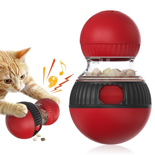yybng Katzen Leckerli Spielzeug, Snack Futterball Für Haustiere, Interaktiver Leckerli Spender Zur Gehirnförderung, Langsameres Fressen Gegen Langeweile von yybng
