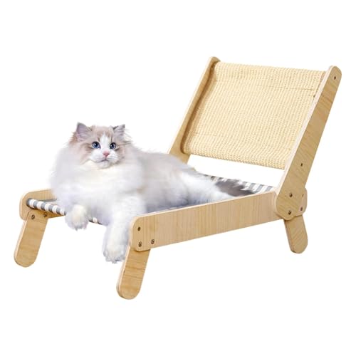 Cat Lounge Stuhl Kratzer, Strandstuhl Katze Hängematte - Cat Lounger Sisal Scratch | 4-positionsverstellbares Kätzchen mit erhöht Cat Lounge Stuhl Kratzer, Strandstuhl Katze Hängematte - Cat Lounger Sisal Scratch | 4-positionsverstellbares Kätzchen mit erhöht von yztju