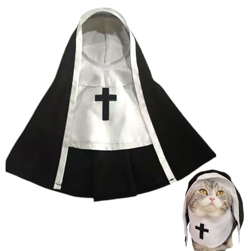 Halloween Pet Cosplay Kostüm - Nun Rollenspiel -Outfit für Hunde, Schwester -Gewohnheitskatze | Lustiges Partykleid für kleine Tiere, mittelschwere Hundekleidung für Veranstaltungen, Urlaubsfoto Indoo Halloween Pet Cosplay Kostüm - Nun Rollenspiel -Outfit für Hunde, Schwester -Gewohnheitskatze | Lustiges Partykleid für kleine Tiere, mittelschwere Hundekleidung für Veranstaltungen, Urlaubsfoto Indoo von yztju