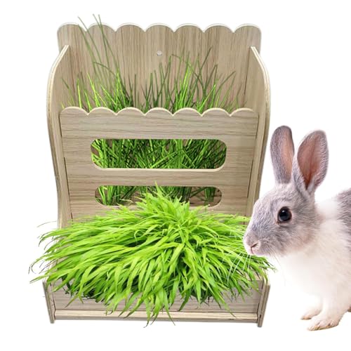 Heuaufe – Heuregal, Müllschutz, Kaninchen-Behälter montiert | Effizienter Futterhalter für Kaninchen und kleine Haustiere mit Käfigdesigns ohne Unordnung von yztju