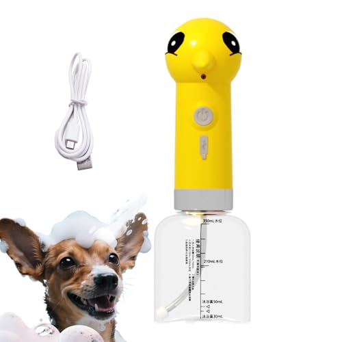 Hundebadseife Schaum - Elektrische Haustier -Shampoo -Spender Schaummacher | Leichtes Gewicht Cat Welpen Kätzchen Duschschaum -Sprühgerät für Badewanne Waschbecken Waschbecken Toilettenküche Pflege Wä von yztju